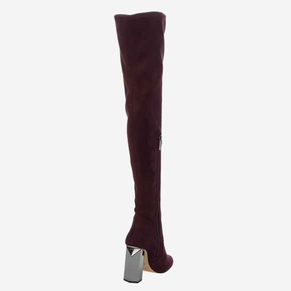 NEW MICHAEL Michael Kors Petra OTK Over-The-Knee Dark Oxblood (Purple) Boot - Picture 5 of 6